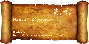 Maskal Algernon névjegykártya